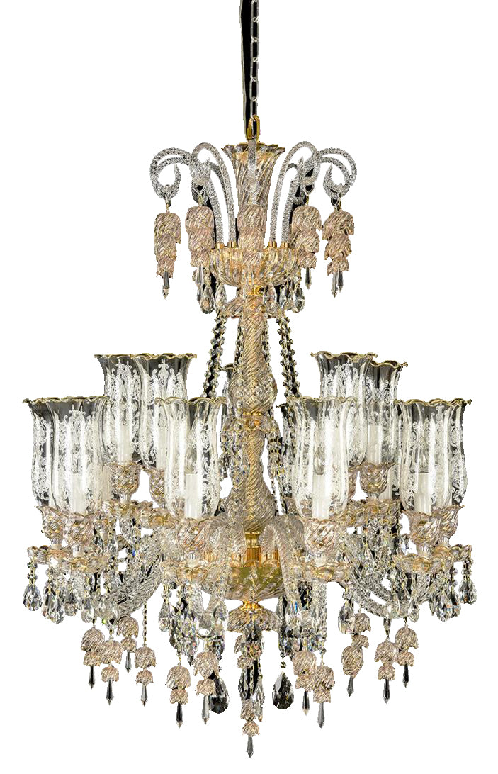 Aico Lighting Garnier 15 Light Chandelier in Clear and Gold LT-CH900-15GLD image