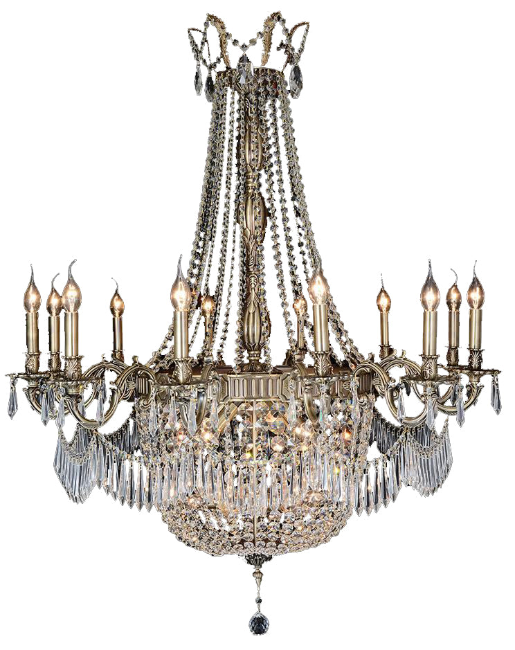 Aico Lighting Summer Place 24 Light Chandelier in Clear and Antique LT-CH905-24ABR image