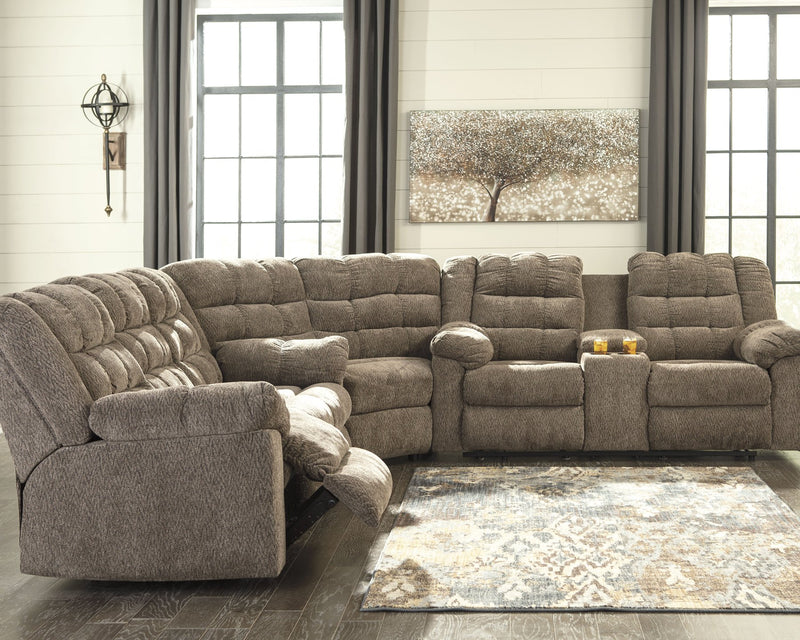 Workhorse 3-Piece Reclining Sectional image