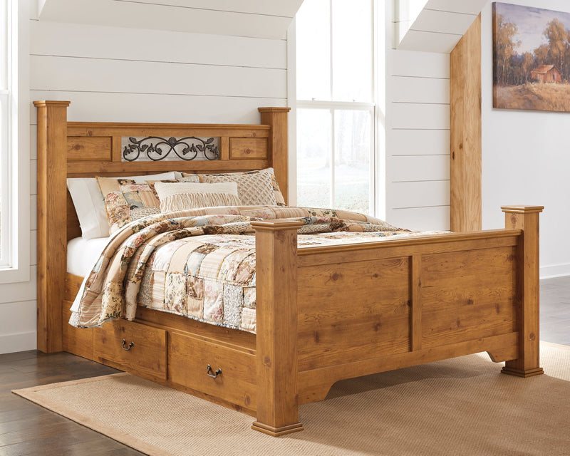 Bittersweet Queen Poster Bed with 2 Storage Drawers image
