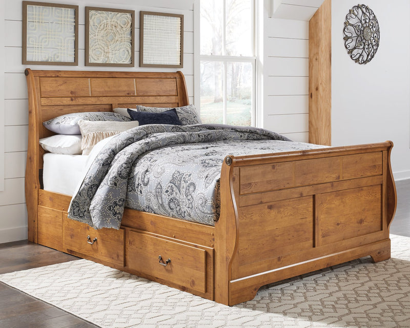 Bittersweet Queen Sleigh Bed with 2 Storage Drawers image