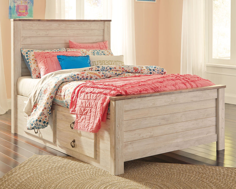 Willowton Full Panel Bed with 2 Storage Drawers image