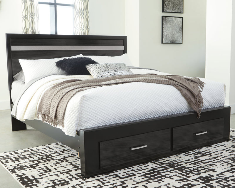 Starberry King Panel Bed with 2 Storage Drawers image