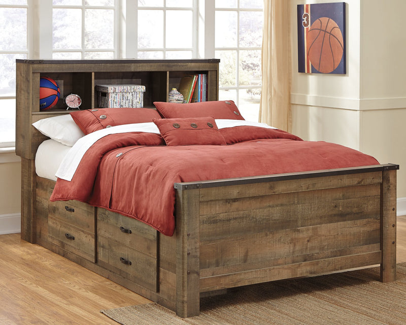 Trinell Full Panel Bed with 2 Storage Drawers image