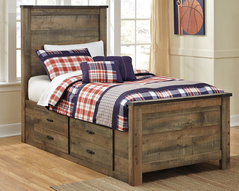 Trinell Twin Panel Bed with 2 Storage Drawers image