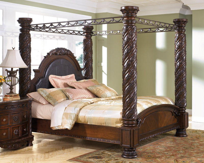 North Shore King Poster Bed with Canopy image