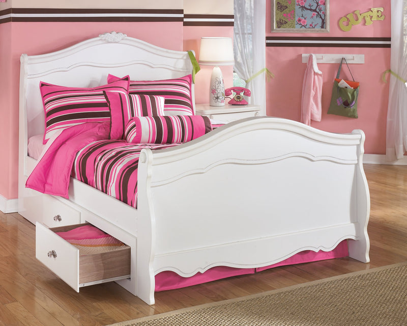 Exquisite Full Sleigh Bed with 2 Storage Drawers image