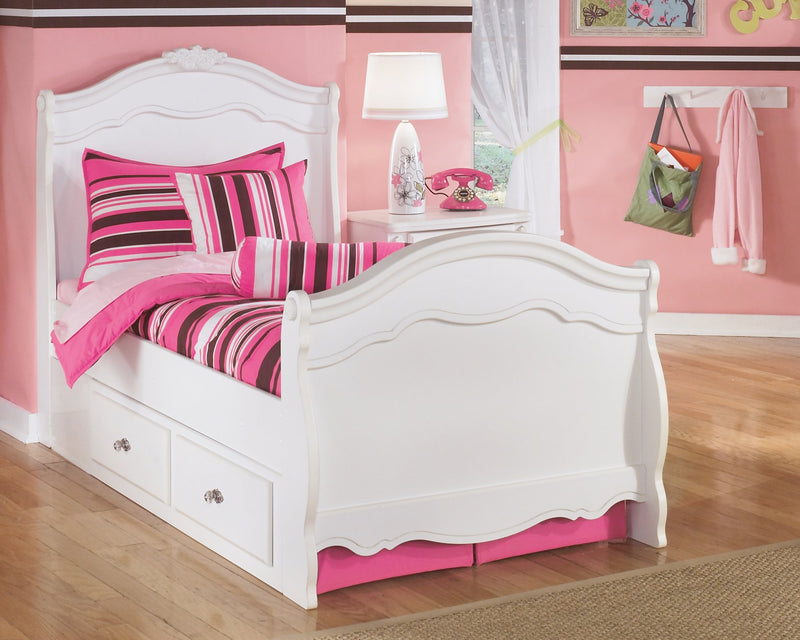 Exquisite Twin Sleigh Bed with 2 Storage Drawers image