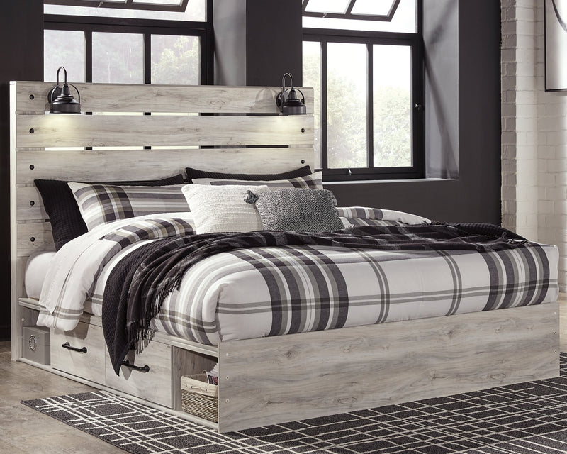 Cambeck King Panel Bed with 4 Storage Drawers image