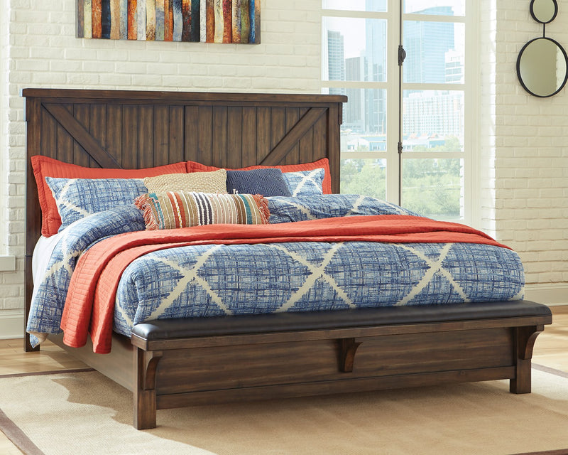 Lakeleigh California King Panel Bed with Upholstered Bench image