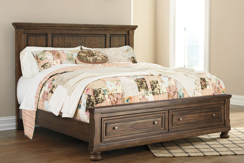 Flynnter King Panel Bed with 2 Storage Drawers image