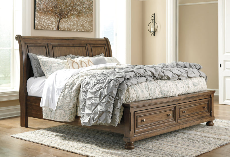 Flynnter Queen Sleigh Bed with 2 Storage Drawers image