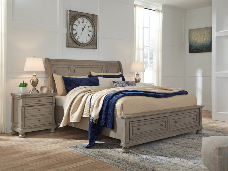 Lettner Queen Sleigh Bed with 2 Storage Drawers image