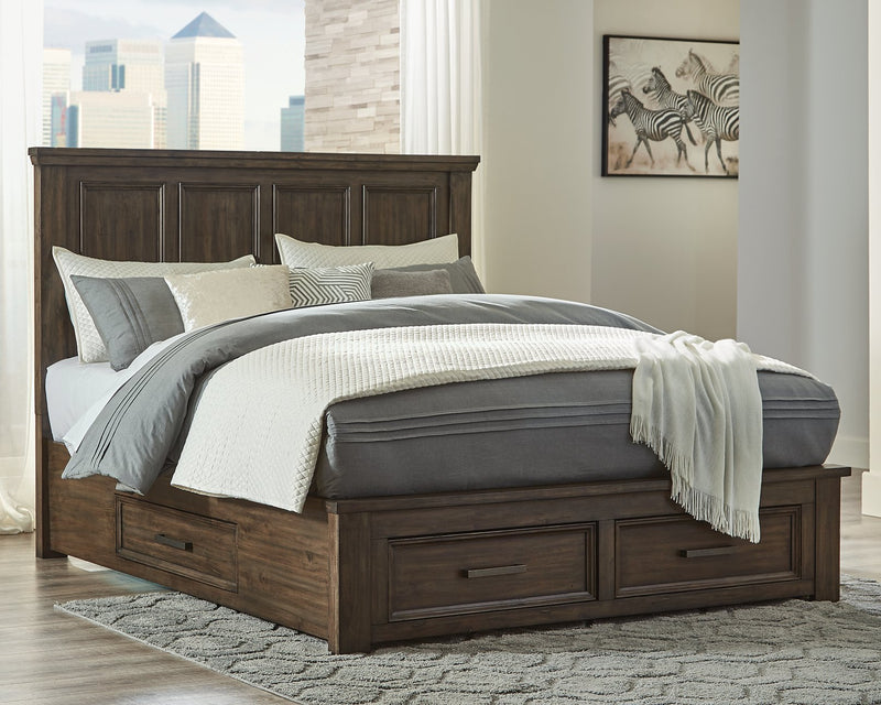 Johurst Queen Panel Bed with 4 Storage Drawers image