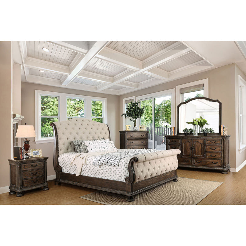 LYSANDRA Rustic Natural Tone 5 Pc. Queen Bedroom Set w/ 2NS image