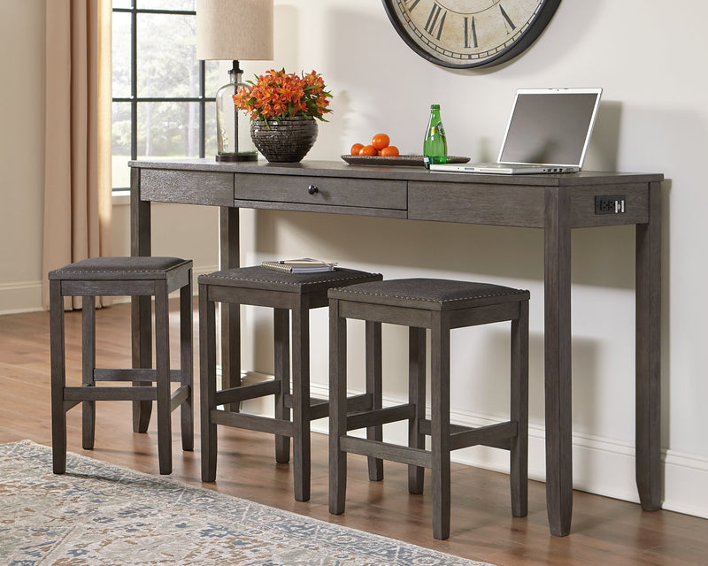 Caitbrook Counter Height Dining Table and Bar Stools (Set of 3) image