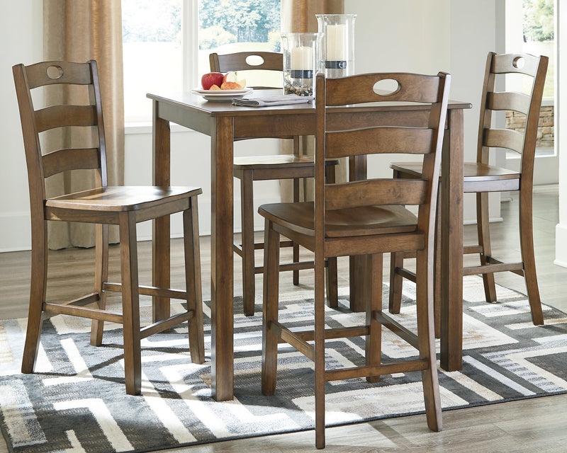 Hazelteen Counter Height Dining Table and Bar Stools (Set of 5) image