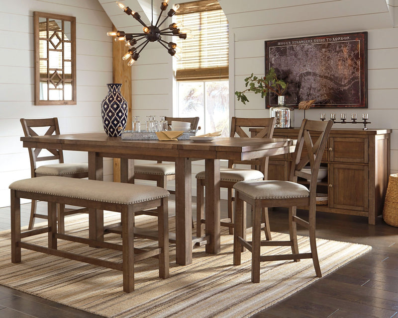 Moriville 7-Piece Counter Height Dining Room Set image