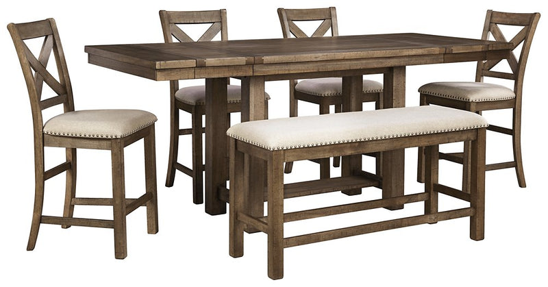 Moriville 6-Piece Counter Height Dining Room Set image