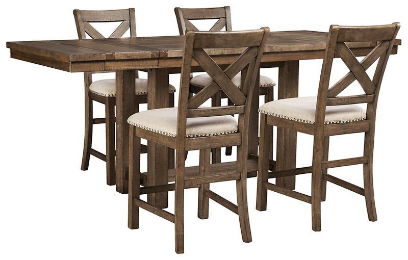 Moriville 5-Piece Counter Height Dining Room Set image