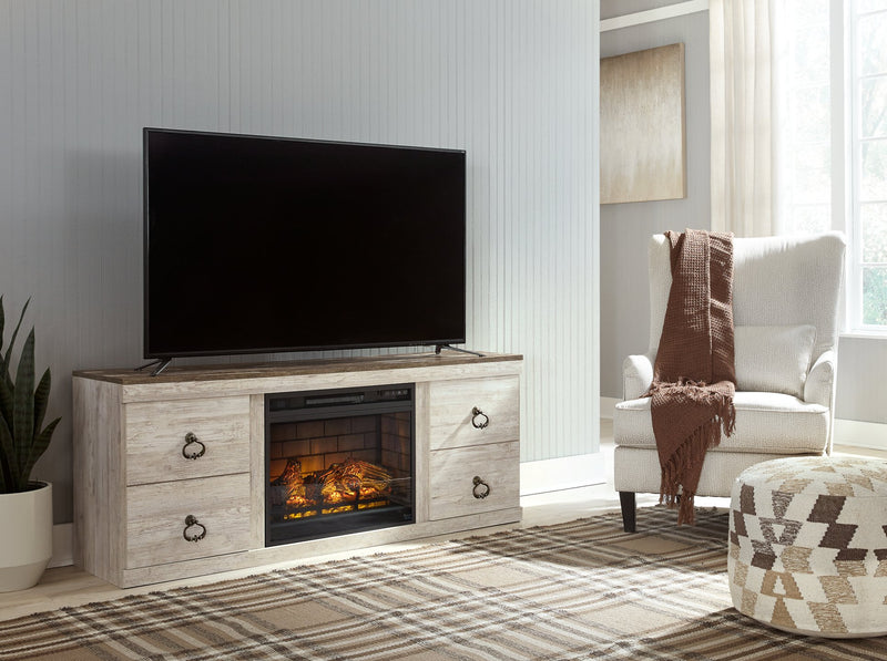 Willowton 63" TV Stand with Electric Fireplace image