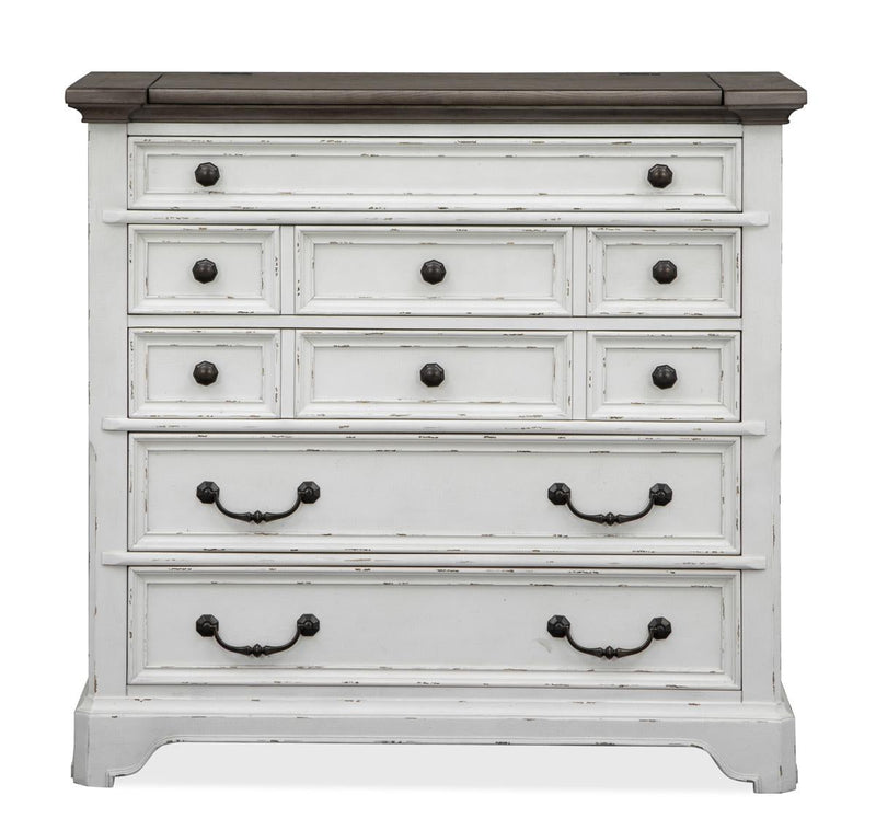 Magnussen Furniture Bellevue Manor Jewelry Chest in Weathered Shutter White image