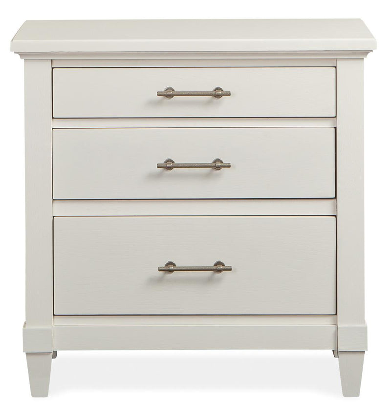 Magnussen Furniture Lola Bay 3 Drawer Nightstand in Seagull White image