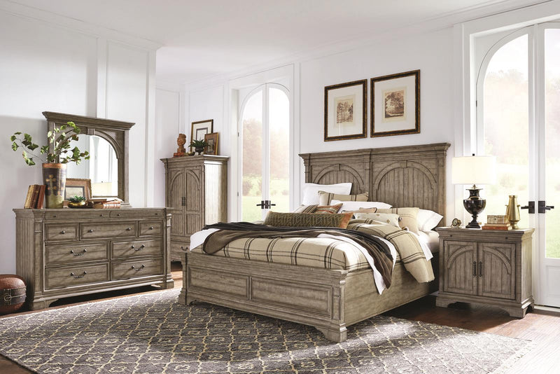 Magnussen Furniture Milford Creek Queen Panel Bed in Lark Brown