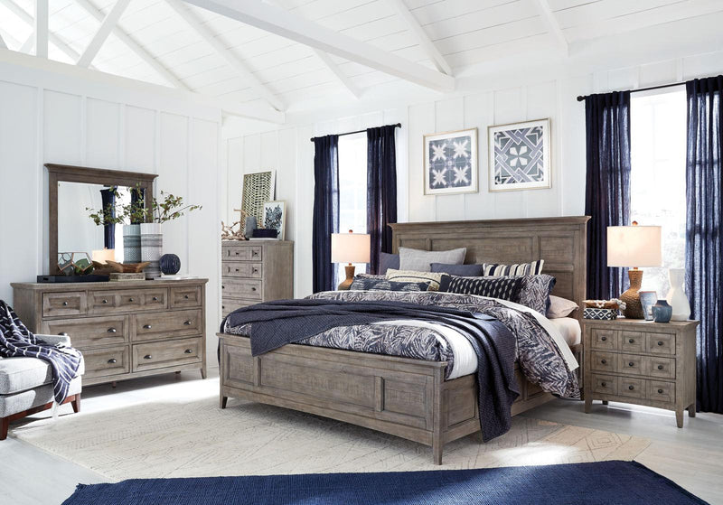 Magnussen Furniture Paxton Place Queen Panel Bed in Dovetail Grey