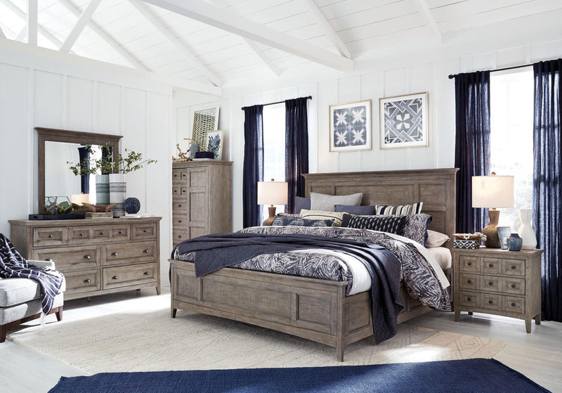 Magnussen Furniture Paxton Place Queen Panel Bed in Dovetail Grey