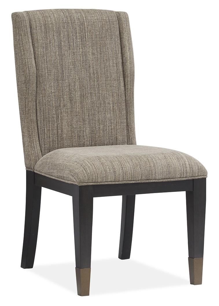 Magnussen Furniture Ryker Upholstered Host Side Chair in Nocturn Black (Set of 2)