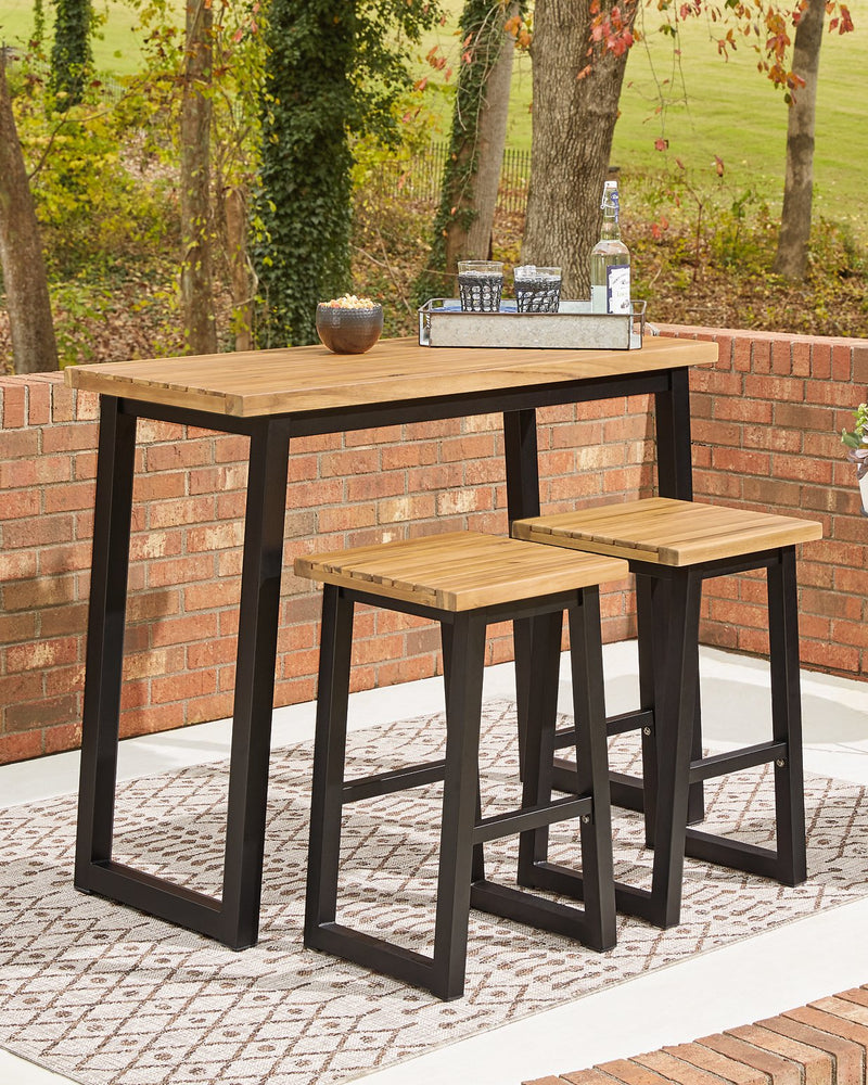 Town Wood Outdoor Counter Table Set (Set of 3) image