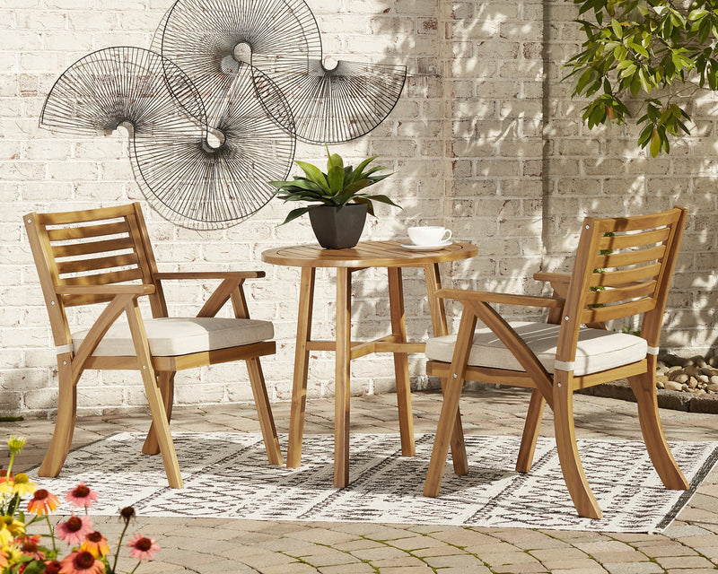 Vallerie Outdoor Chairs with Table Set (Set of 3) image