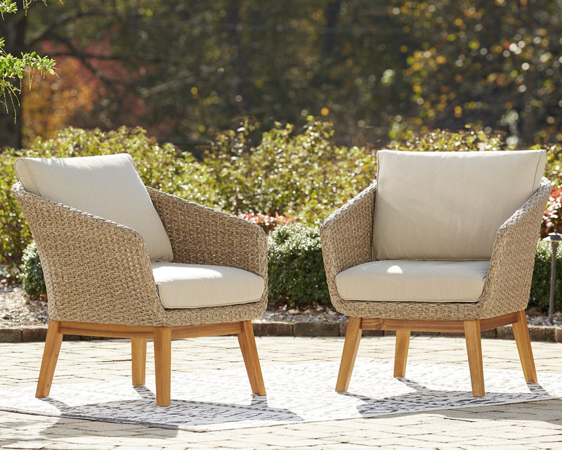 Crystal Cave Outdoor Lounge Chair with Cushion (Set of 2) image