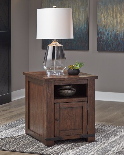 Budmore End Table with USB Ports & Outlets image