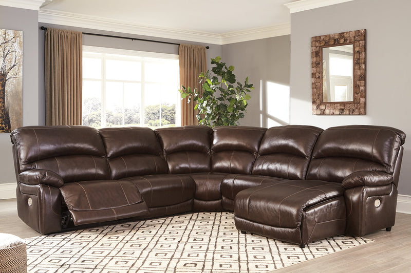 Hallstrung 5-Piece Power Reclining Sectional with Chaise image