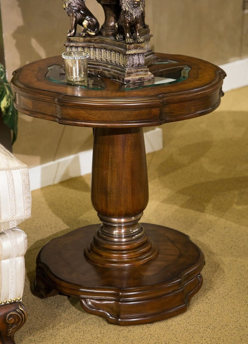 AICO Grand Masterpiece Chairside Table in Royal Sienna 9050222-402 image