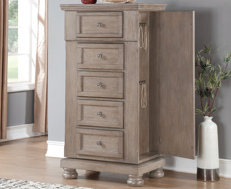 New Classic Furniture Allegra Swivel Chest in Pewter B2159-079 image