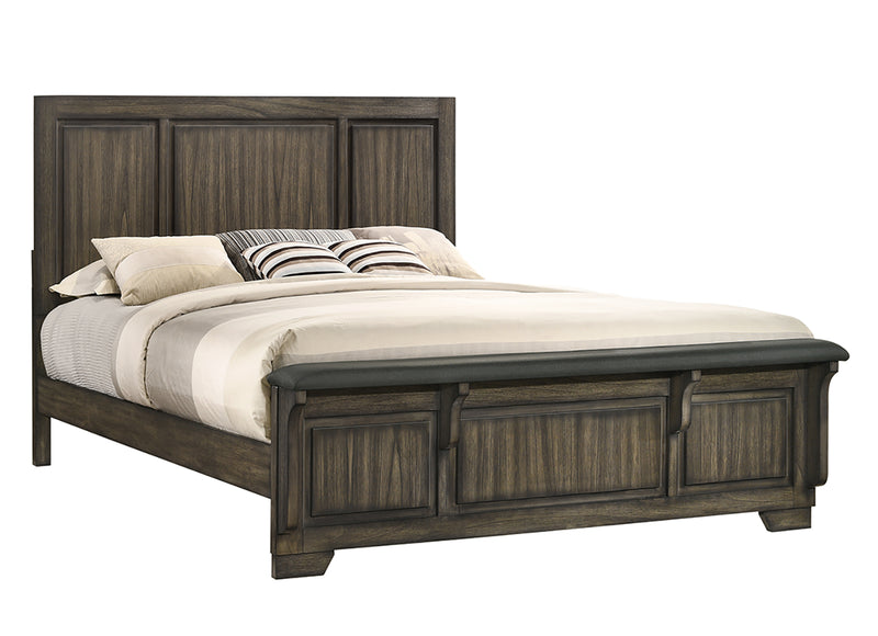 New Classic Furniture Ashland King Panel Bed in Rustic Brown B923-110;B923-120;B923-330 image