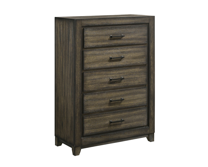 New Classic Furniture Ashland 5 Drawer Chest in Rustic Brown B923-070 image