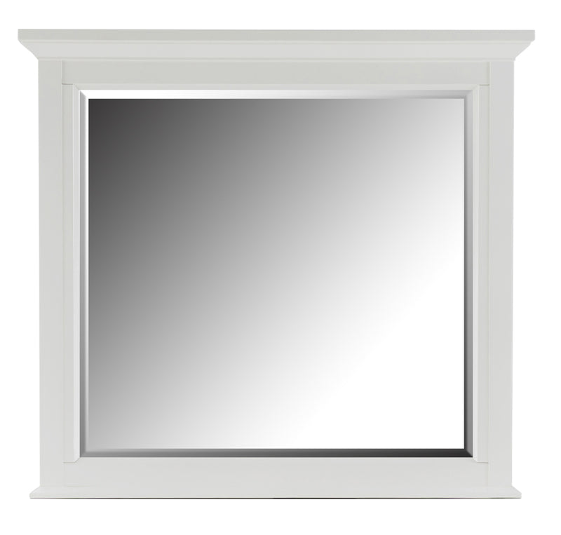 Magnussen Furniture Hadley Grove Landscape Mirror in Dove White B4991-40 image