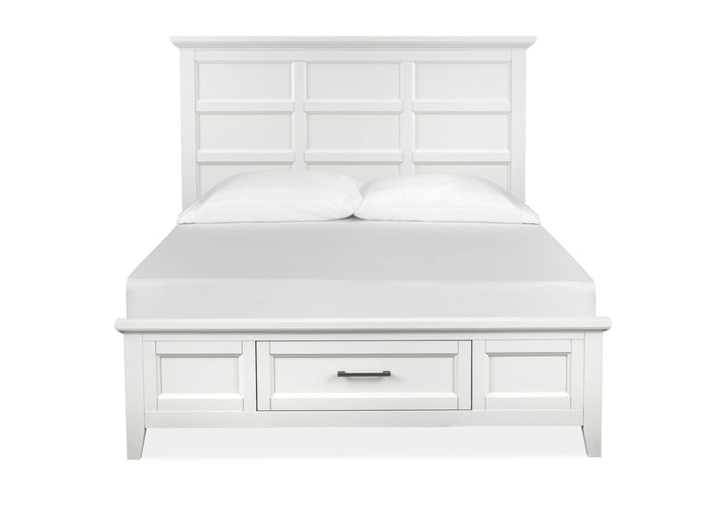 Magnussen Furniture Hadley Grove Queen Panel Storage Bed in Dove White image