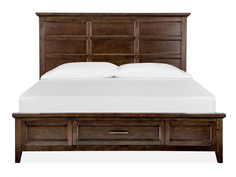 Magnussen Furniture Hamlin Park California King Panel Storage Bed in Russet image