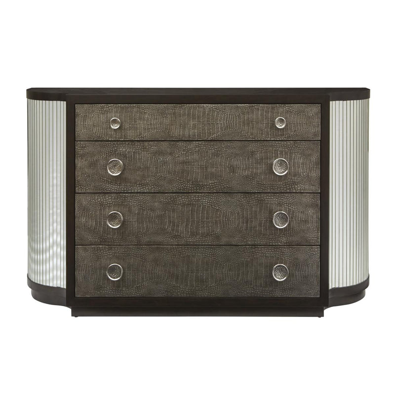 Pulaski Modern Leather and Mirrored Front Console D199-101 image