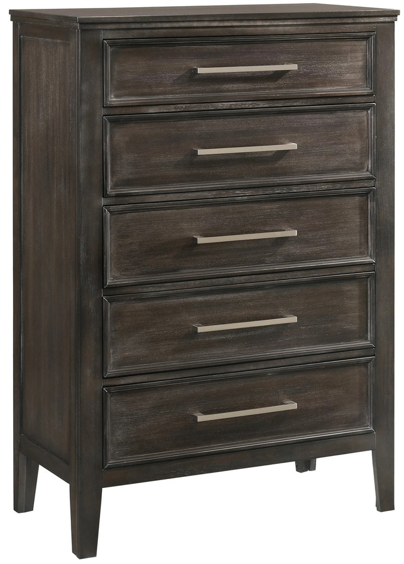 New Classic Furniture Andover 5 Drawer Chest in Nutmeg B677B-070 image