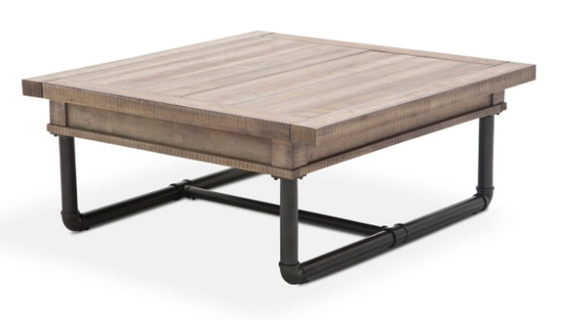 Aico Crossings Square Cocktail Table with Storage in Reclaimed Barn KI-CRSG204-217 image