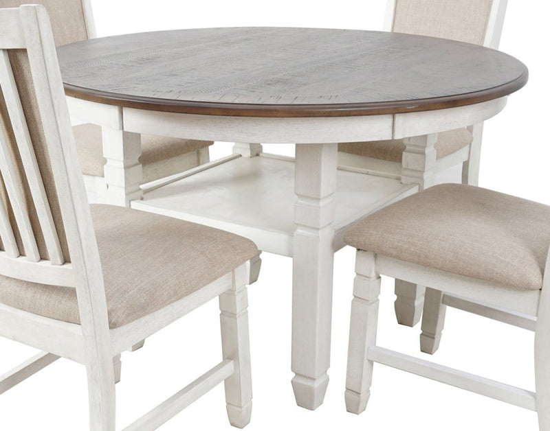 New Classic Furniture Prairie Point 47" Round Dining Table in White D058W-11-W image