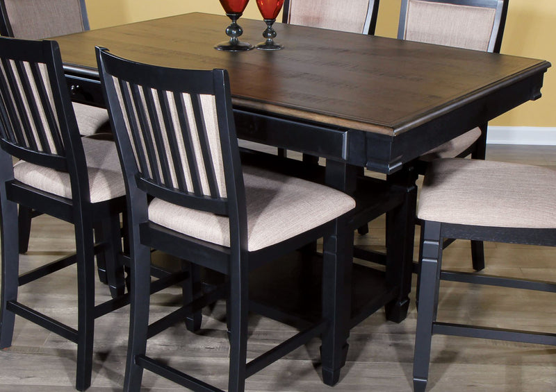 New Classic Furniture Prairie Point Rectangular Counter Height Table in Black D058B-12 image