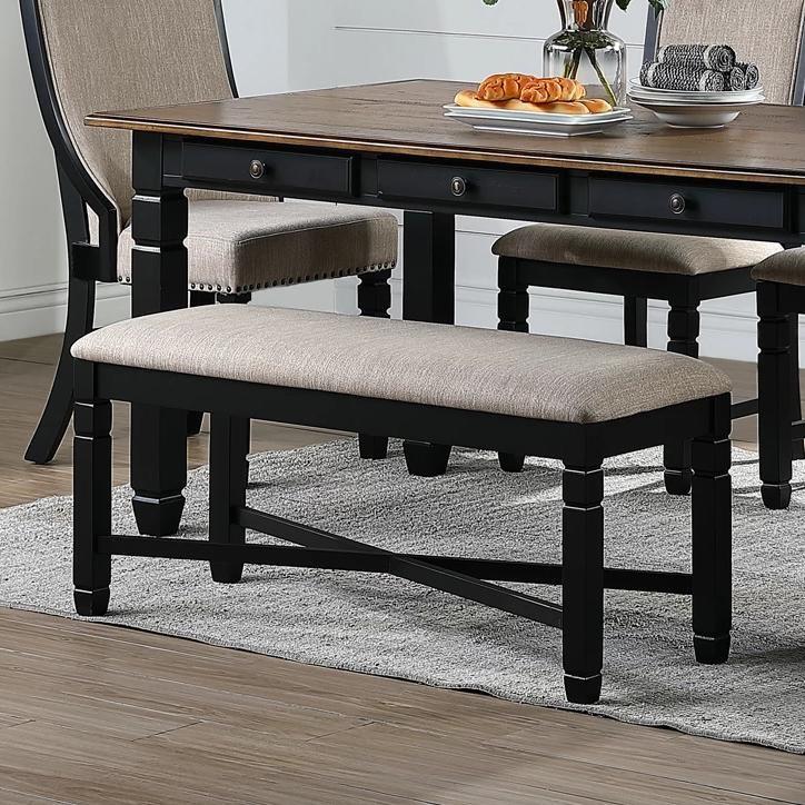 New Classic Furniture Prairie Point Dining Bench in Black D058B-25 image