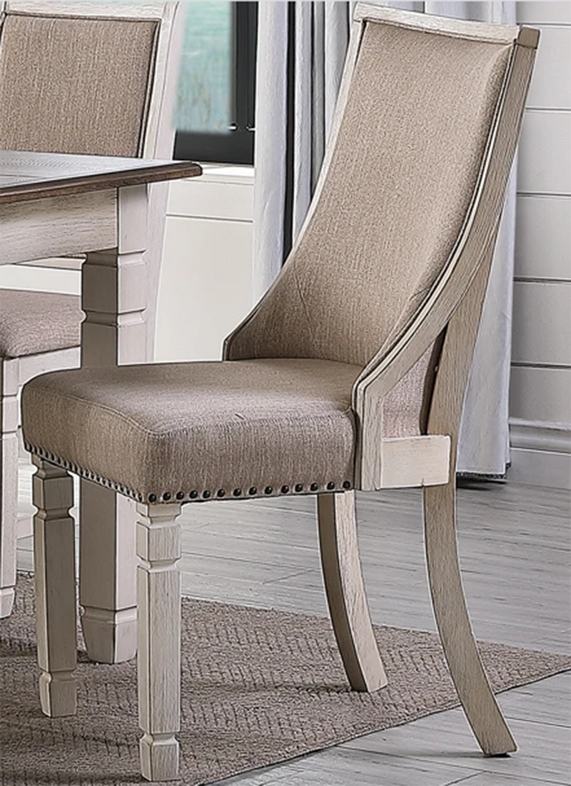 New Classic Furniture Prairie Point Upholstered Arm Chair in White (Set of 2) D058W-21 image